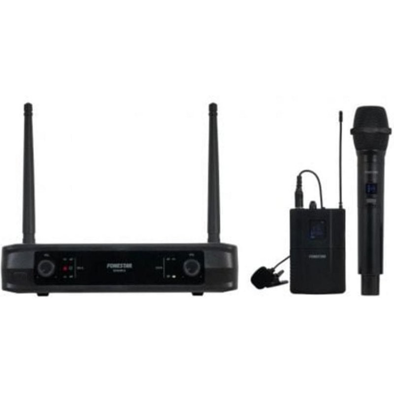 Micrófono Fonestar SONAIR-2MP UHF double main et petaca avec récepteur