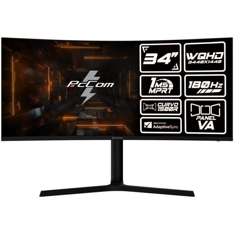 pccom-pccom PC Elysium Pro Ultrawide Quad Fast Va Courbe 1MS Adaptive Sync Hauteur Reglable