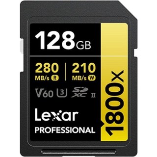 Lexar Professional 1800X 128 Go SDXC UHS-II 280MB/s 210MB/s