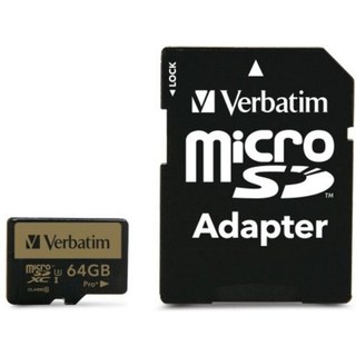 Verbatim Pro+ 64 Go microSDHC Classe 10 MLC 90 Mo/s Résistant aux Chocs et à l'Eau