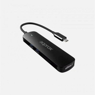 Hub USB Type-C Approx APPC45 5-en-1 HDMI 4K/30 Hz 2X USB 3.0 Lecteur SD/Micro SD Noir