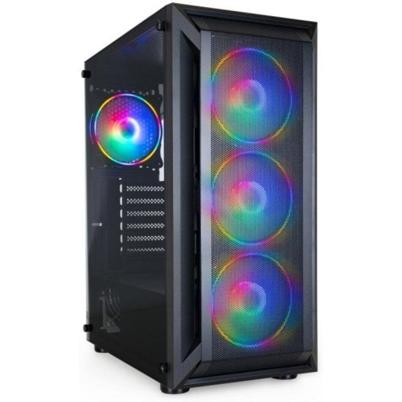 tooq Ragnärok Boîtier Gaming TQGCC101-B Acier Noir Midi Tower avec Ventilation 120 mm