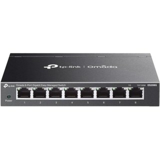 Omega Switch TP-Link Omada ES208G Gestionné 8 Ports Ethernet Gigabit Noir Montage Mural