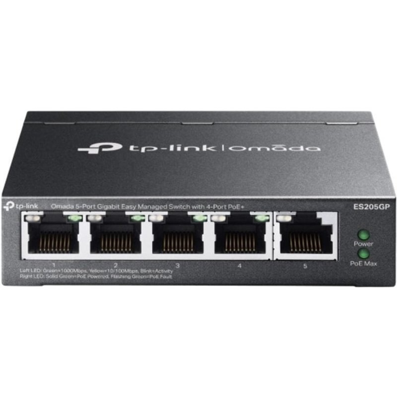 Switch TP-Link Omada ES205G 5 ports Gigabit PoE+ mural