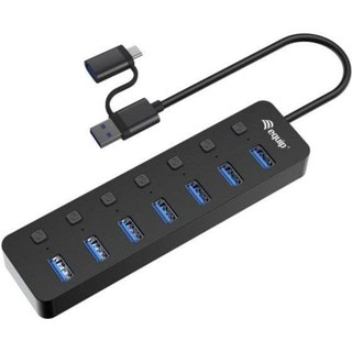 Hub USB Equip 128965 7 Ports USB 3.2 Gen 1 5000MBIT/s ABS Noir avec Alimentation Externe