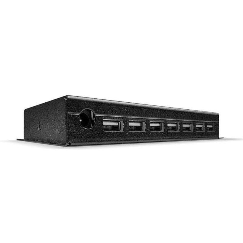 Hub USB Lindy 42794 7 Ports USB 2.0 Métal Alimentation Externe 3.2A