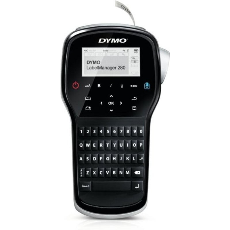 Étiqueteuse DYMO LabelManager 280 QWERTY Thermique D1 Alambiqué Lithium Noir Argent