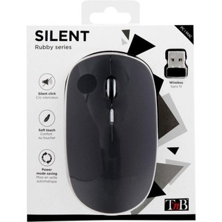 TNB Souris T'nB MWRUBBY2 Ambidextre RF sans fil 1600 DPI Noir Argent