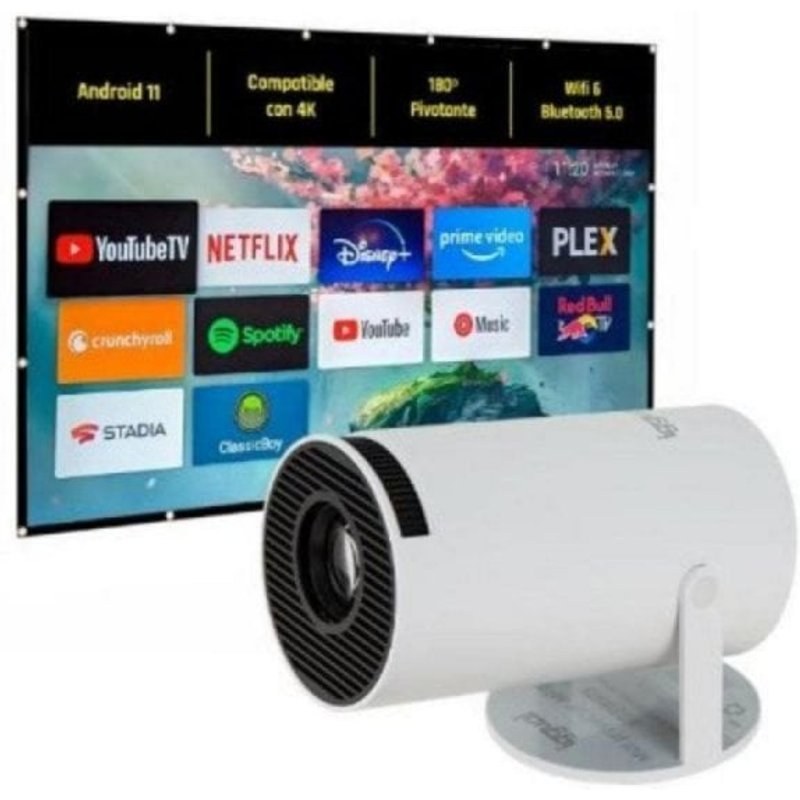 Projecteur portable Iggual Mini HD 120" LED LCD Écran Pliable Correction Keystone