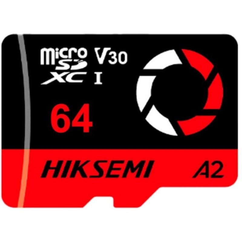 Carte Mémoire MicroSD Hikvision Capture 64 Go P10 U3 Vitesse Ultra 4K