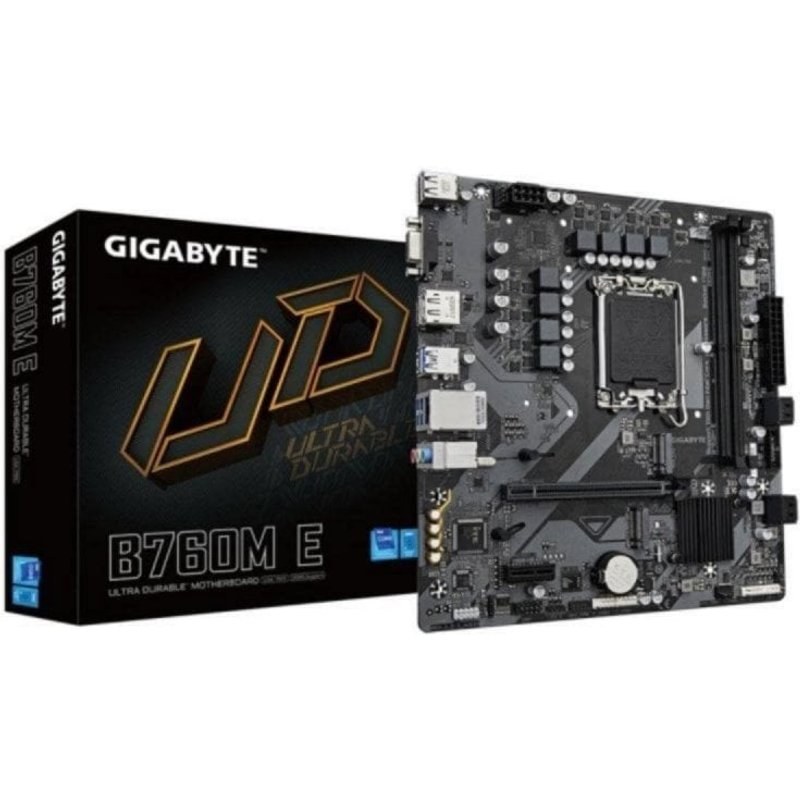 Placa Base GIGABYTE B760 Intel B760 LGA 1700 Micro ATX B760M E DDR5 USB 3.2 GEN1 RAID