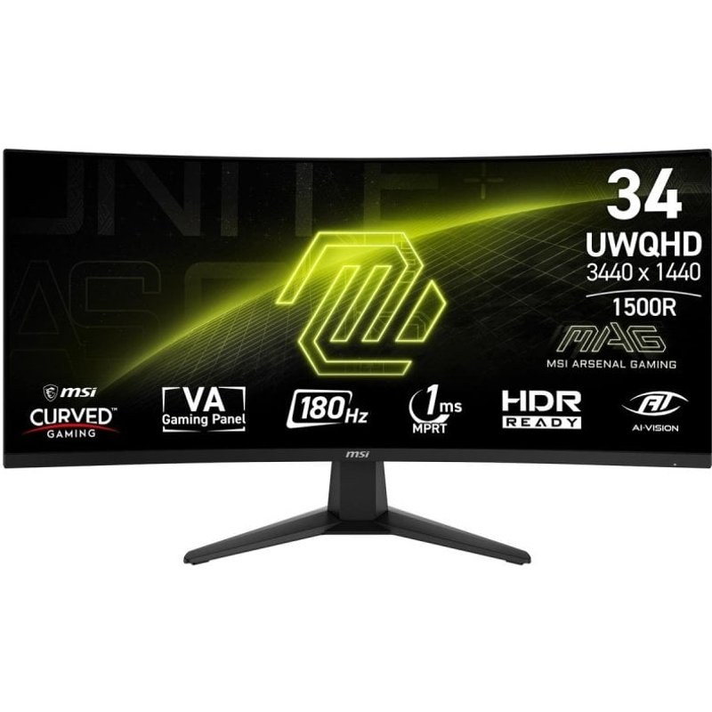 Moniteur MSI MAG 346CQ 34" UltraWide Dual QHD 3440X1440 180 Hz VA