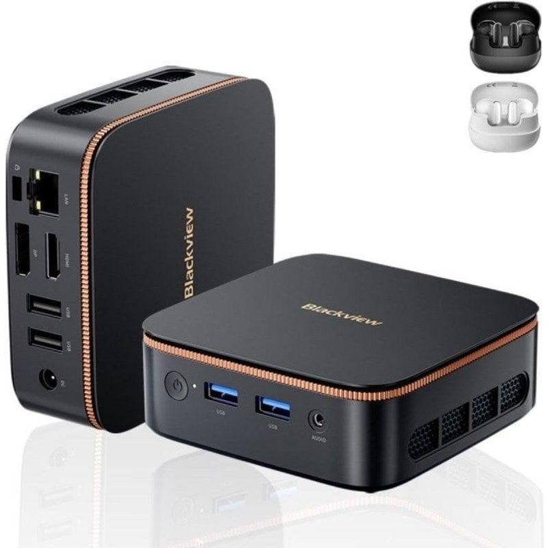 Mini PC Blackview MP20 AMD Ryzen 3 3300U 16 Go 512 Go SSD Radeon Vega 6 Pro Windows 11 Noir