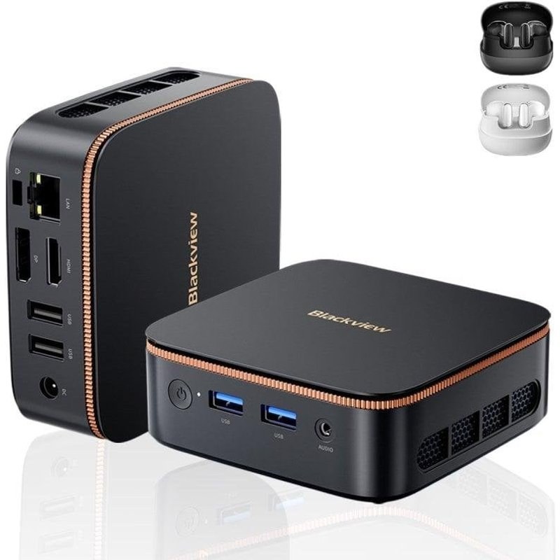 PC de bureau Blackview MP20 AMD Ryzen 3 3300U 8 Go 256 Go SSD Radeon Vega 6 Windows 11 Pro
