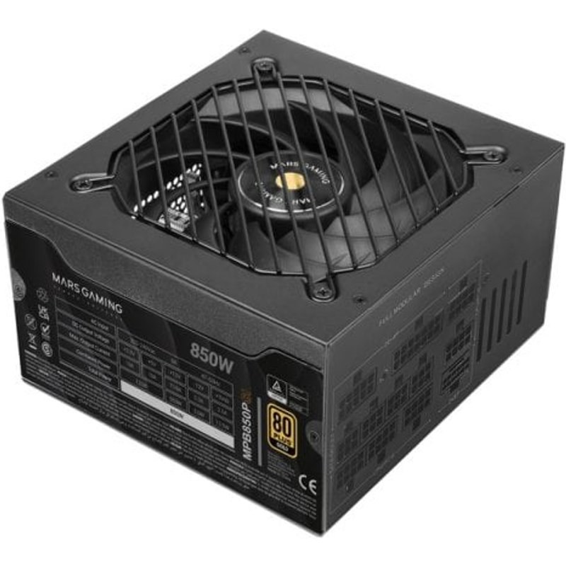 Alimentation ATX entièrement modulaire Mars Gaming MPB850PSI 850 W, garantie 10 ans, 80PLUS