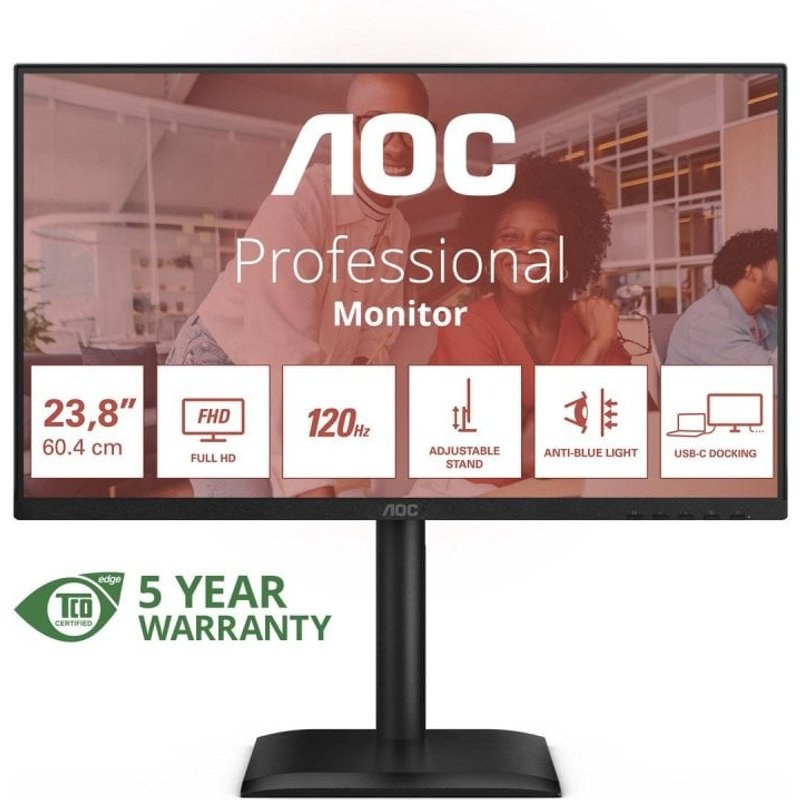 Moniteur AOC 24E4CV 24" Full HD 120 Hz IPS USB-C Haut Parleurs