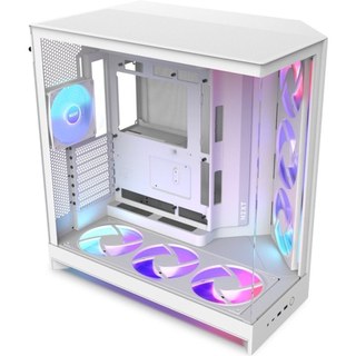 NZXT H9 Flow RGB+, Midi Tower, PC, Blanc, ATX, EATX, micro ATX, Mini-ITX