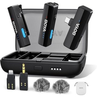 Microphone BOYA BOYALINK 2 USB-C omnidirectionnel sans fil 2 niveaux réduction de bruit