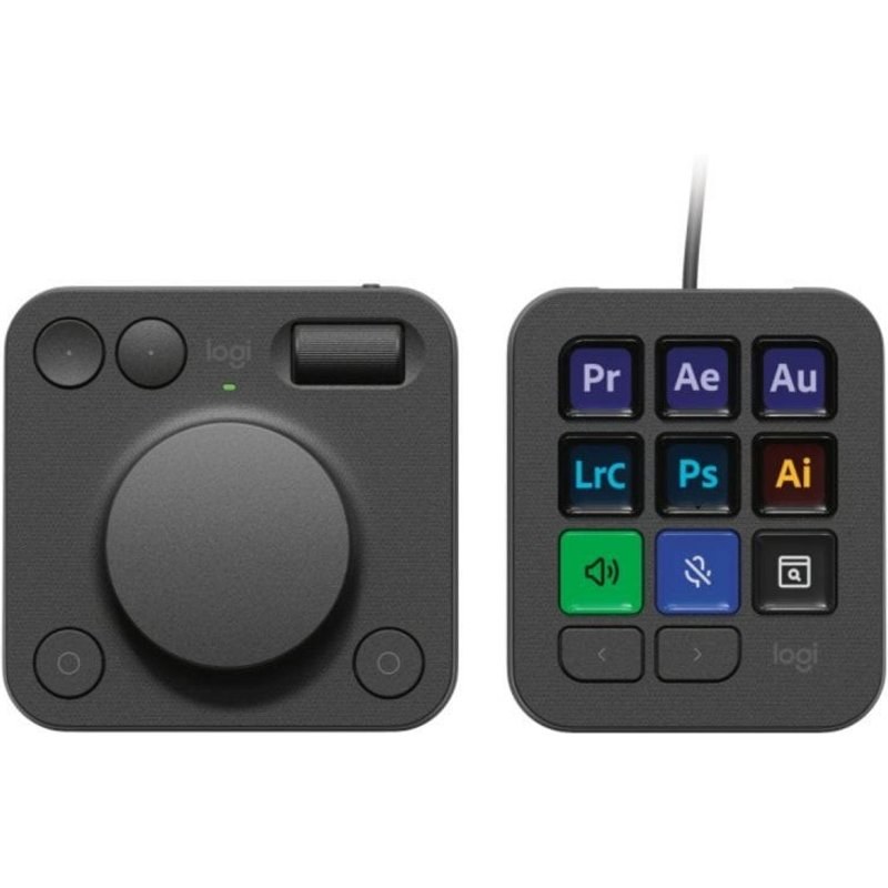 Clavier Logitech MX Creative Console 9 touches LCD personnalisables Bluetooth USB Graphite
