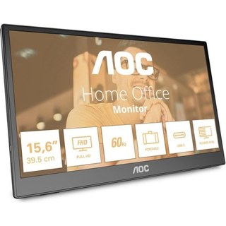 Moniteur AOC 15,6" Full HD 60 Hz IPS Autopivot USB-C Flicker Free Portable