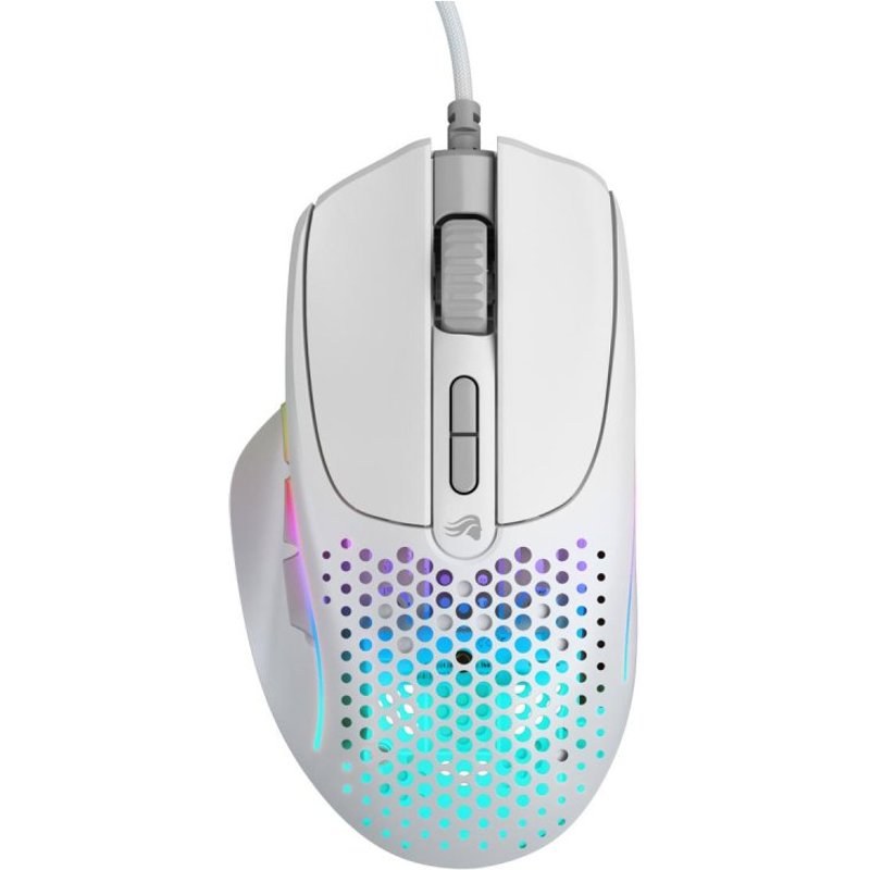 Souris Glorious filaire 26000 DPI RGB avec 9 boutons programmables blanc