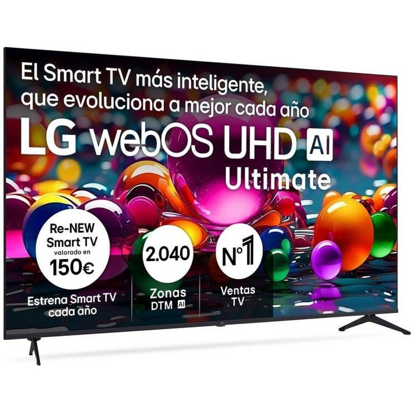 TV LG LED 75UA74006LB 75" 4K UltraHD 60 Hz Smart TV WebOS HDR10 Pro Sans Bordure