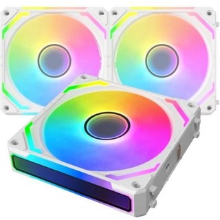 Xigmatek Ventilateur supplémentaire 3X120MM ARGB blanc 800-2000 RPM avec hub LED et câblage modulaire
