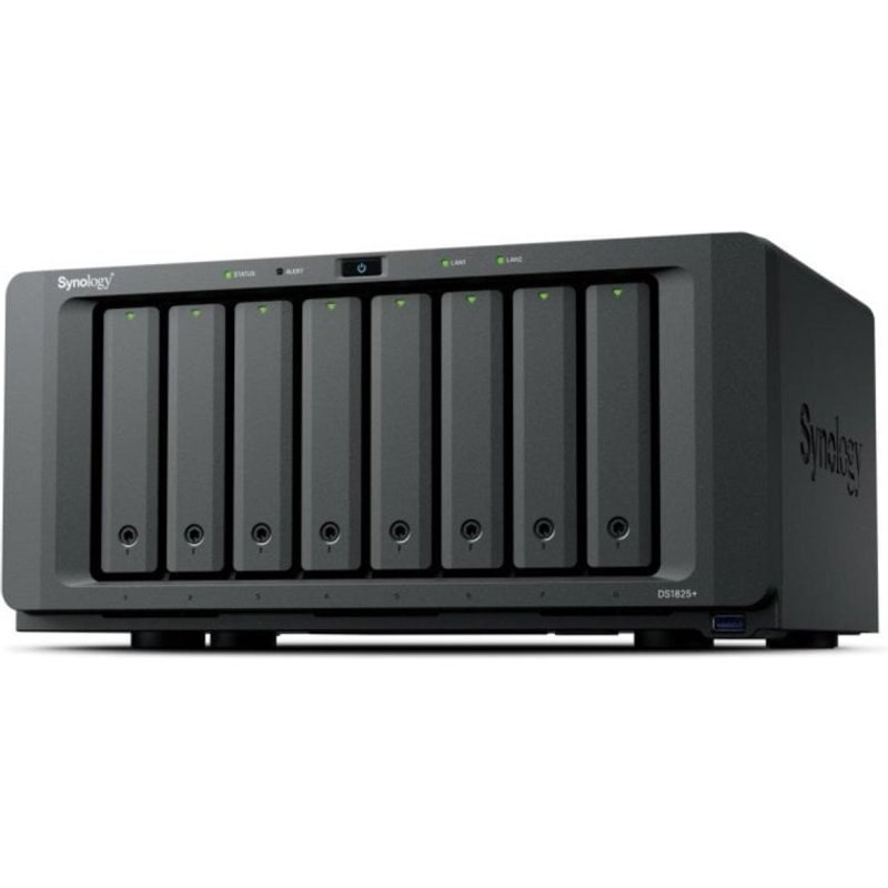 Serveur NAS Synology DS1825+ 8 Go Ryzen Embedded V1500B 2X2.5GBE 0 To 8 baies extensibles M.2