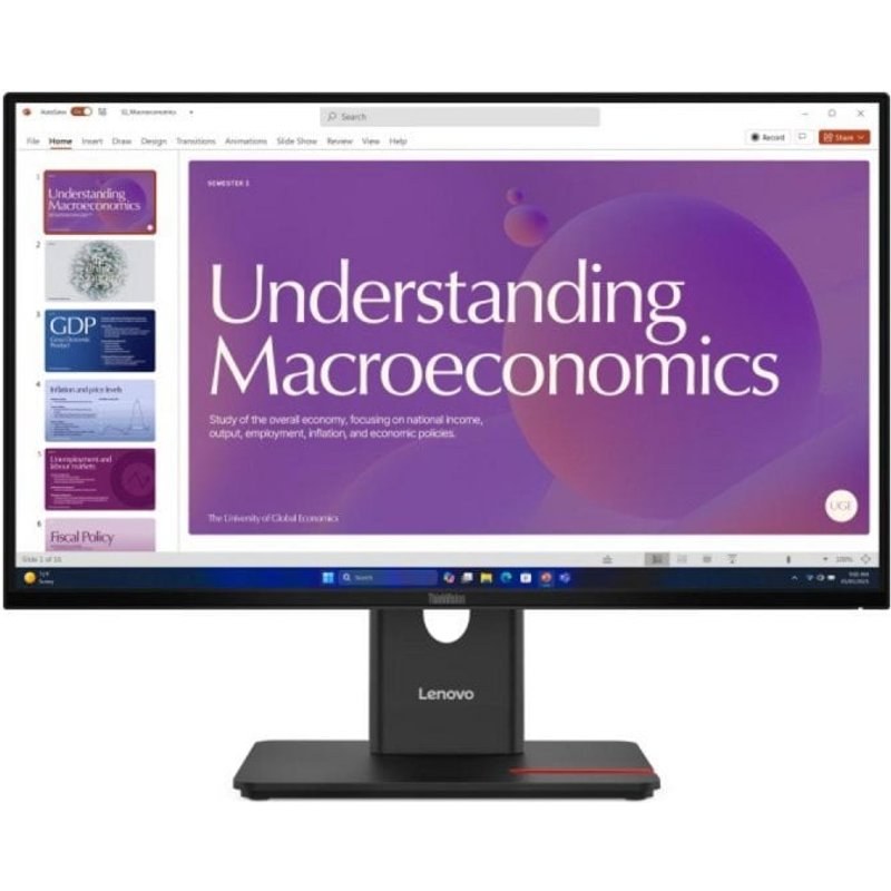 Moniteur Lenovo ThinkVision T24D-40 23.8" FullHD 120 Hz IPS Haut-parleurs USB-C RJ45 4MS