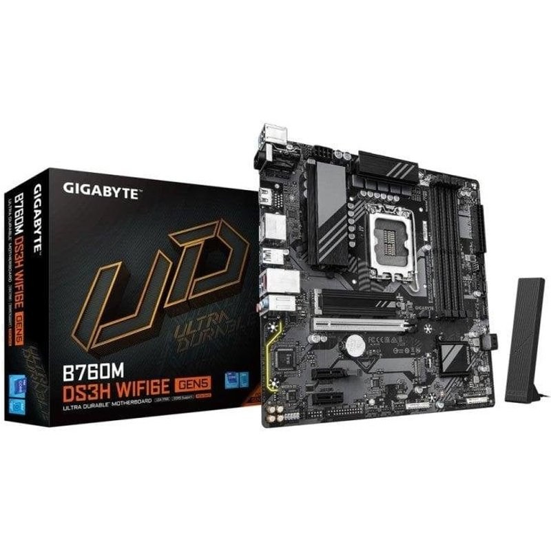 Carte mère Gigabyte B760M DS3H Intel B760 LGA1700 DDR5 Micro-ATX Wi-Fi 6E 2.5GBE M.2 RAID