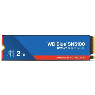 Disque Dur SanDisk 2 To M.2 7100MB/s WD Blue SN5100 NVMe QLC 3D Encrypté