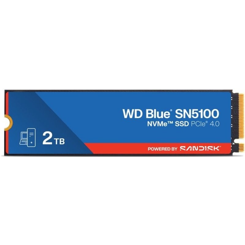 Disque Dur SanDisk 2 To M.2 7100MB/s WD Blue SN5100 NVMe QLC 3D Encrypté