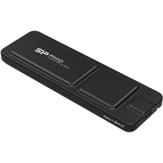 Silicon-Power Disque Dur Silicon Power 512 Go SSD USB Type-C 1050MO/s PX10 Aluminium Noir