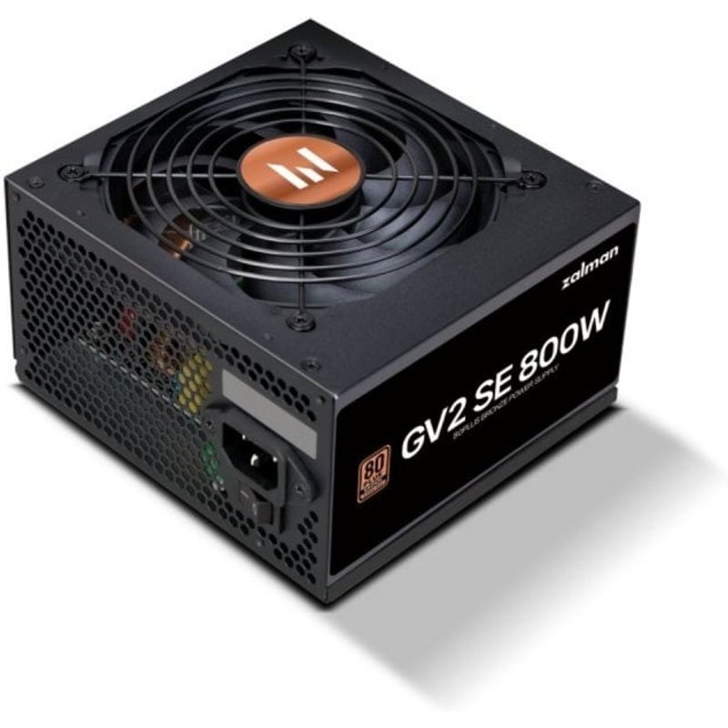 Bloc d'Alimentation Zalman 800W 80 PLUS Bronze GV2SE Ventilateur 12 cm ATX PFC Actif