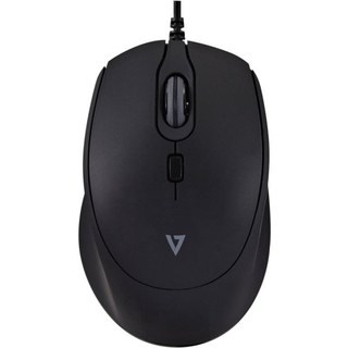 Souris V7 MU350 USB Cableado 2500 DPI Negro Ambidiestro Silencioso Rueda