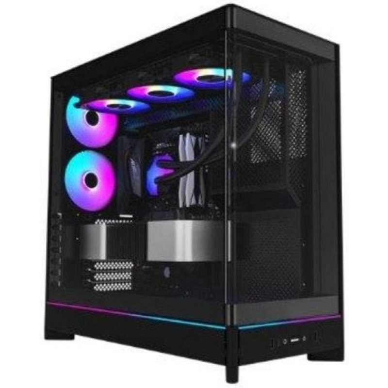 Torre ATX Montech HS02 Pro Black Max Vent 175 mm Max VGA 420 mm Vidrio Templado Iluminación