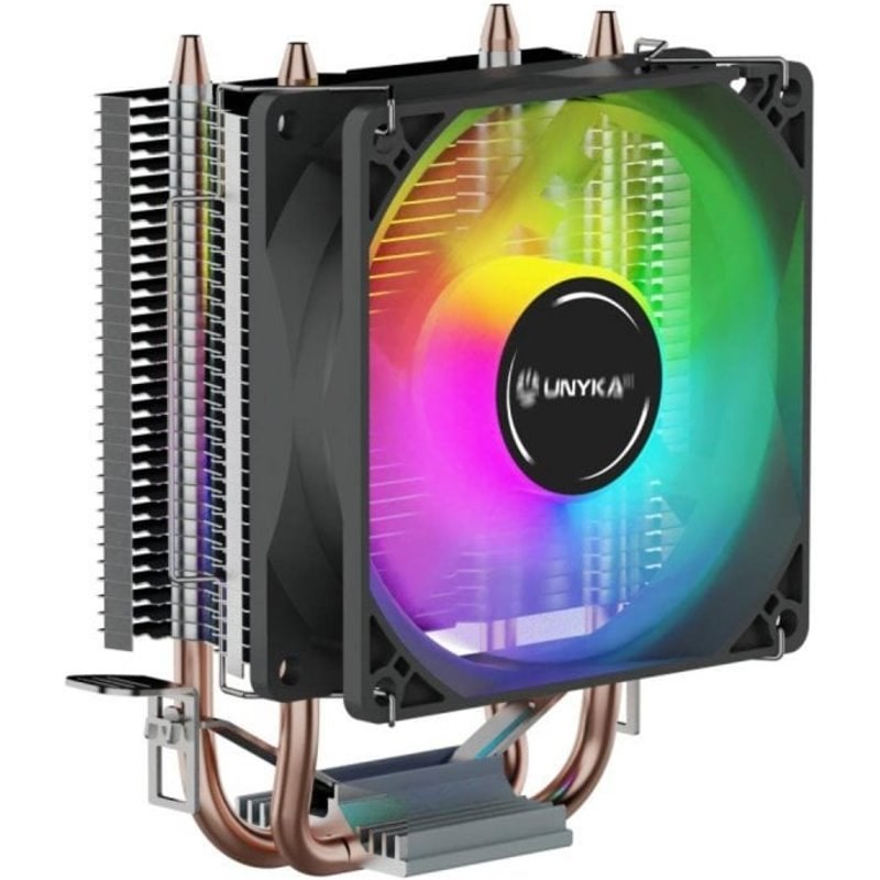 Refrigeración Aire Unykach Socket Intel AMD 90 mm Unycool H20 ARGB 7 Aspas PWM ARGB