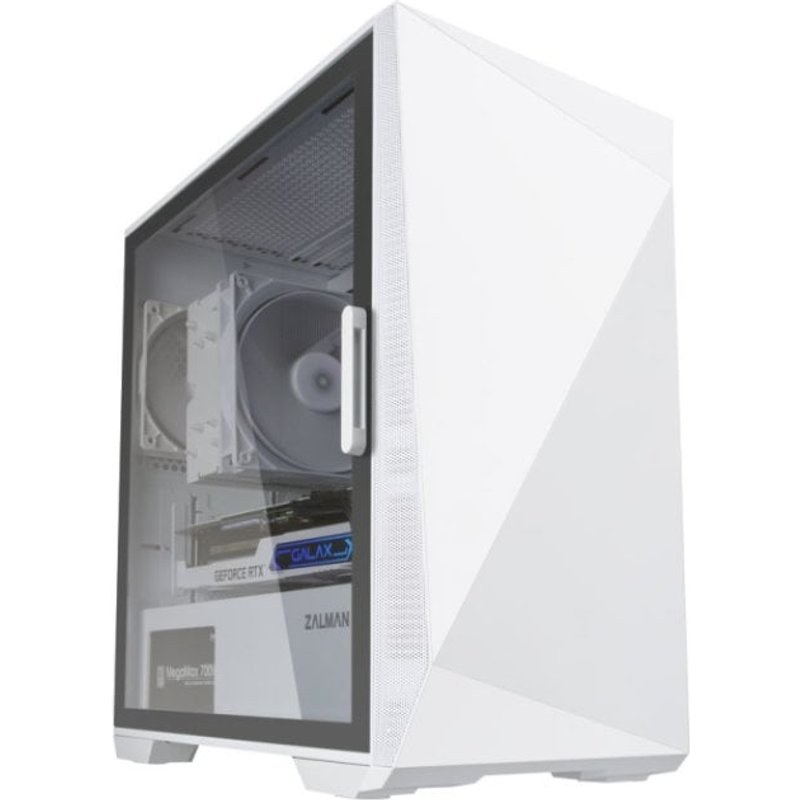 Boîtier Micro-ATX Zalman Z1 Iceberg 3XVENT 120 mm 2XUSB 3.0 Blanc sans alimentation