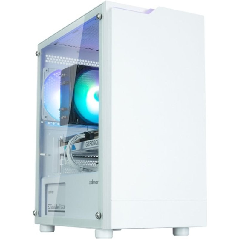 Boîtier Zalman T4 Plus Matx 1XVENT 120 mm Argb 2XUSB 3.0 Blanc sans source
