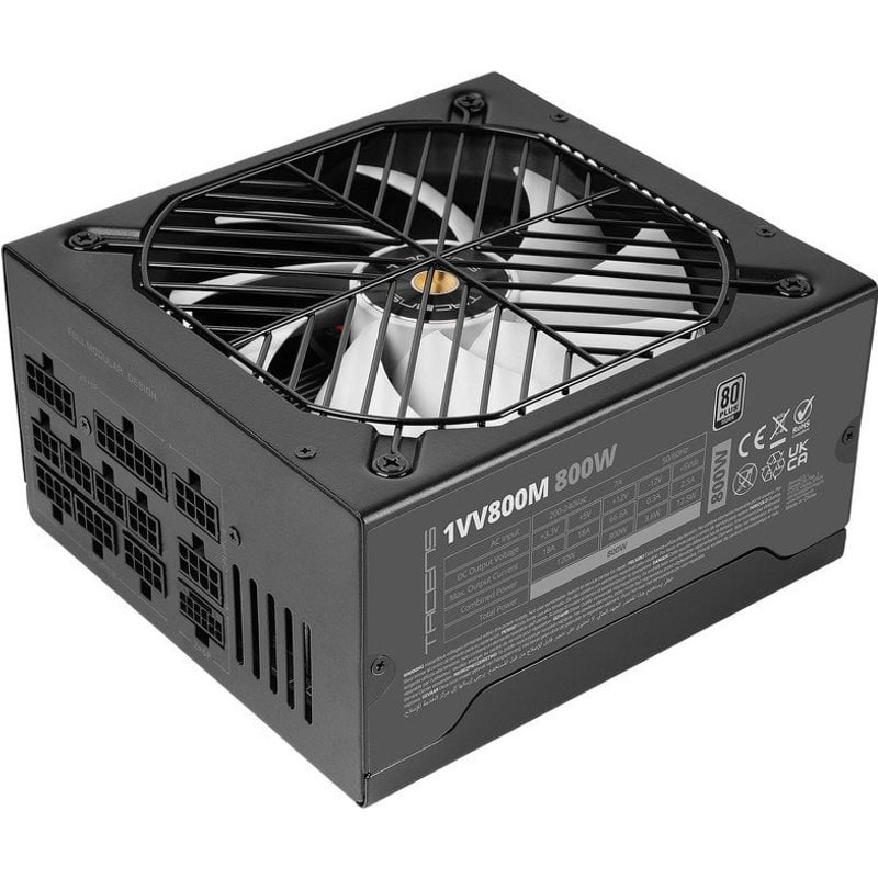 Alimentation Tacens Valeo V 800M ATX 3.1 800 W, ventilateur AI2-rpm Fdb 140 mm, noir