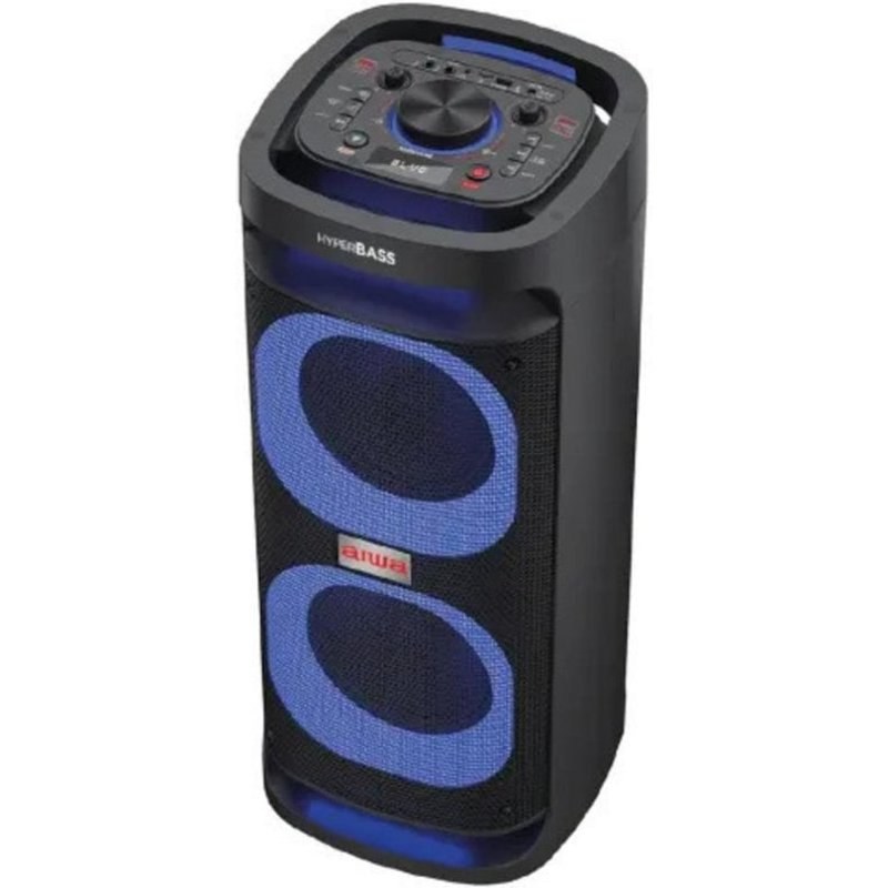 Haut-parleurs Aiwa Microchaîne Bluetooth 800W avec éclairage et karaoké