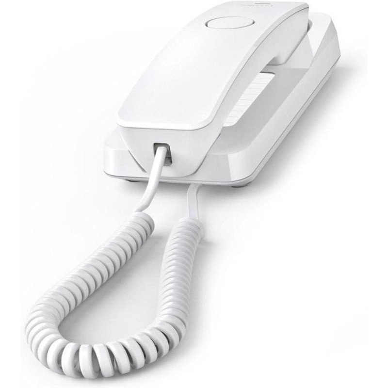 Téléphone Fixe Gigaset DESK 200 Blanc 10 Mémoires Montage Bureau/Mural