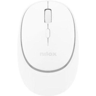 Souris Nilox sans fil Bluetooth USB 1600 DPI Blanc Clic Silencieux