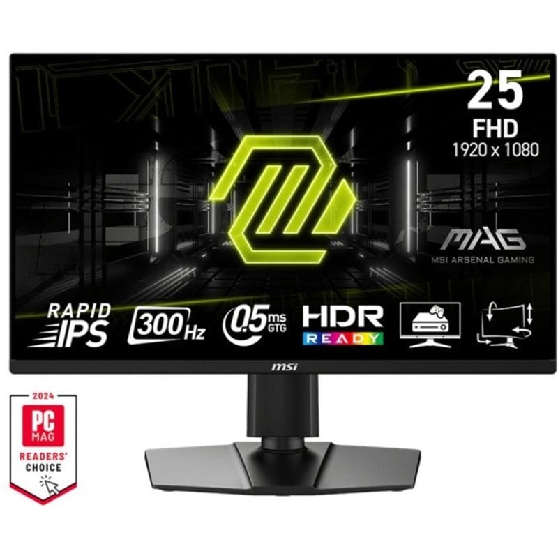Moniteur MSI MAG 255PXF 24,5" FullHD 300 Hz Rapid IPS 0,5 ms Haut-parleurs VESA Gaming