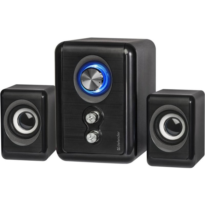 Haut-parleurs Defender filaires 11W avec réglage basses et aigus pour PC
