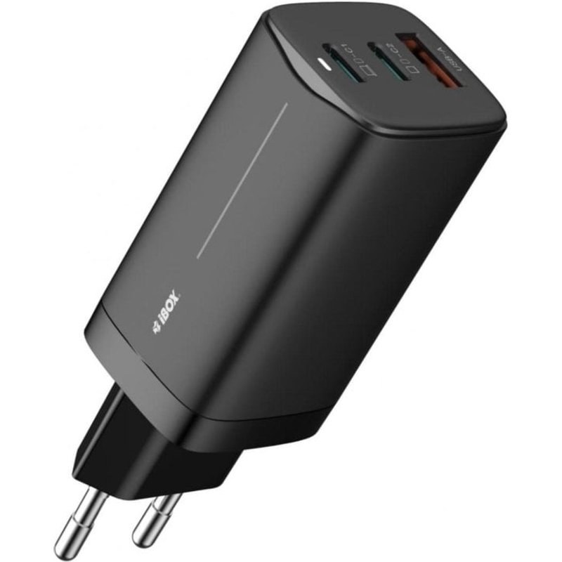 Source d'Alimentation iBox 65W Modèle ILUC65B Charge Rapide USB-C et USB
