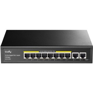 Switch Cudy GS1010PE 10 ports Gigabit PoE rack mural métal sans ventilateur