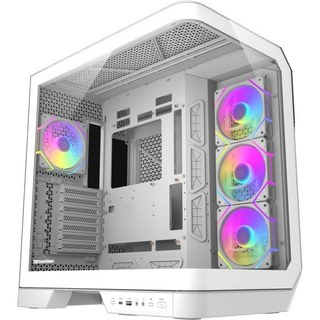 Boîtier darkFlash DY570 White Full Tower Verre Courbé 4X ARGB/PWM