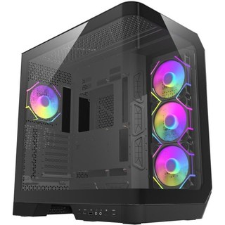 Boîtier PC darkFlash DY570 Black Full Tower Verre Courbé 4X ARGB PWM