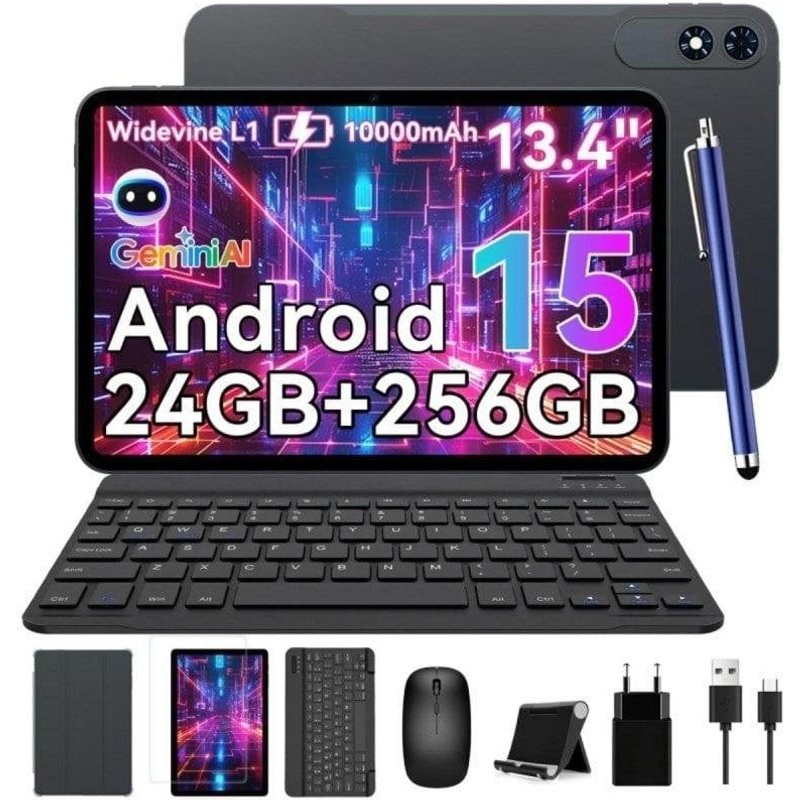 Tablette TABWEE T60 Pro Wi-Fi + 5G 13.4" 8 Go 256 Go Noir